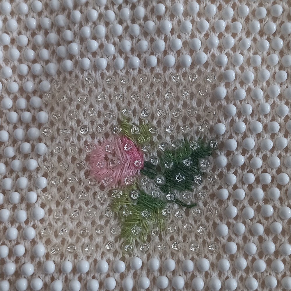 Vintage Lumured Beaded Floral Embroidered Evening Bag Cottagecore - Picture 4 of 10